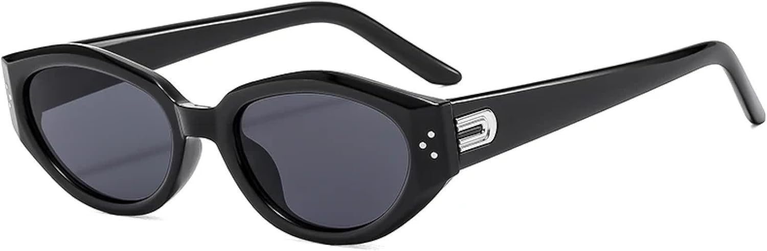 

Солнцезащитные очки с защитой от УФ-излучения UV400 | Маленький размер "кошачий глаз" | Для женщин и мужчин | Для занятий спортом на открытом воздухе и вождения DSVIGF, Black