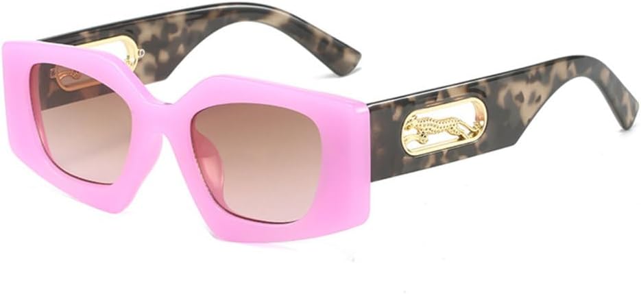 

Солнцезащитные очки MUTYNE «Кошачий глаз» для женщин и мужчин, квадратные линзы с градиентом, поликарбонатная оправа, леопардовый принт, защита от ультрафиолета UV400, Pink