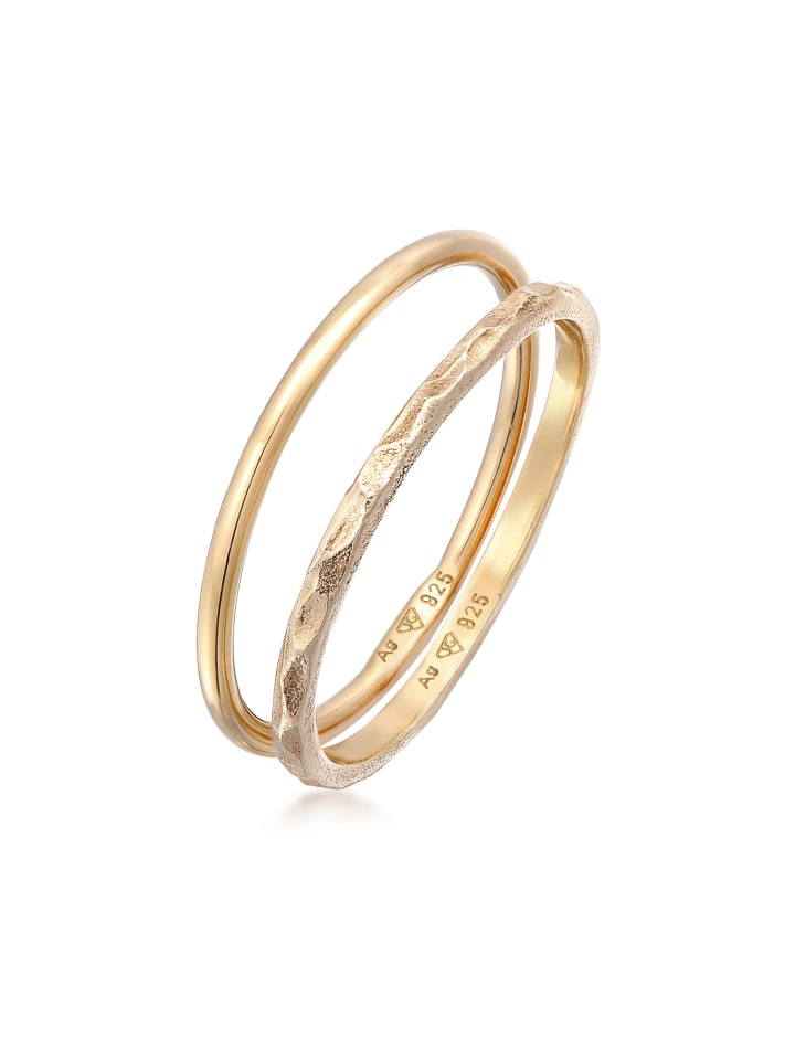 

Elli Кольцо из серебра 925 пробы в золотой оправе