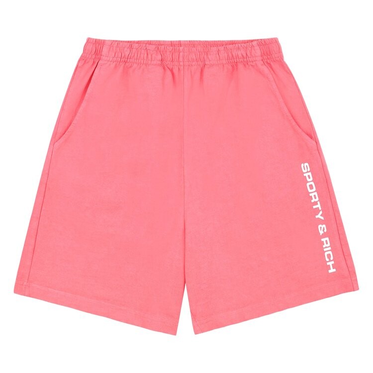 

Шорты Sporty & Rich Bold Logo Gym Shorts, цвет Cotton Candy/White