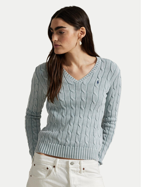 

Облегающий свитер 211935305006 Polo Ralph Lauren, голубой