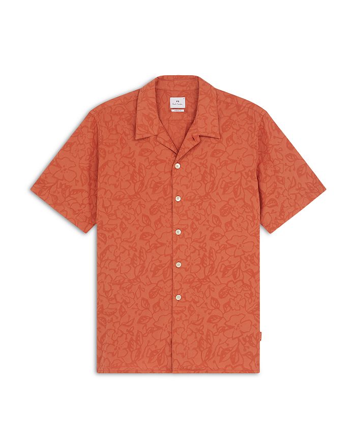 

Печатная рубашка с коротким рукавом Camp PS Paul Smith, оранжевый