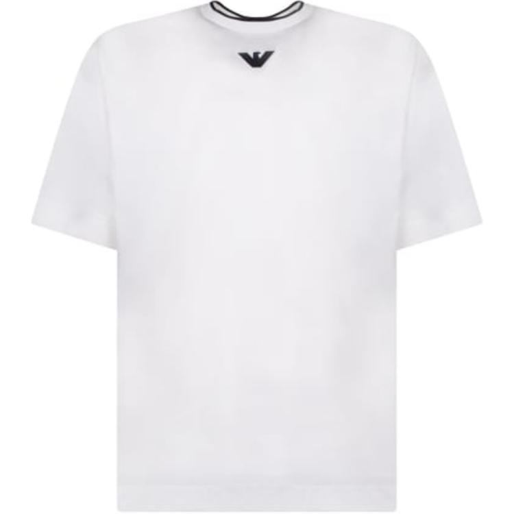 

Футболка с вышитым логотипом EMPORIO ARMANI, белый