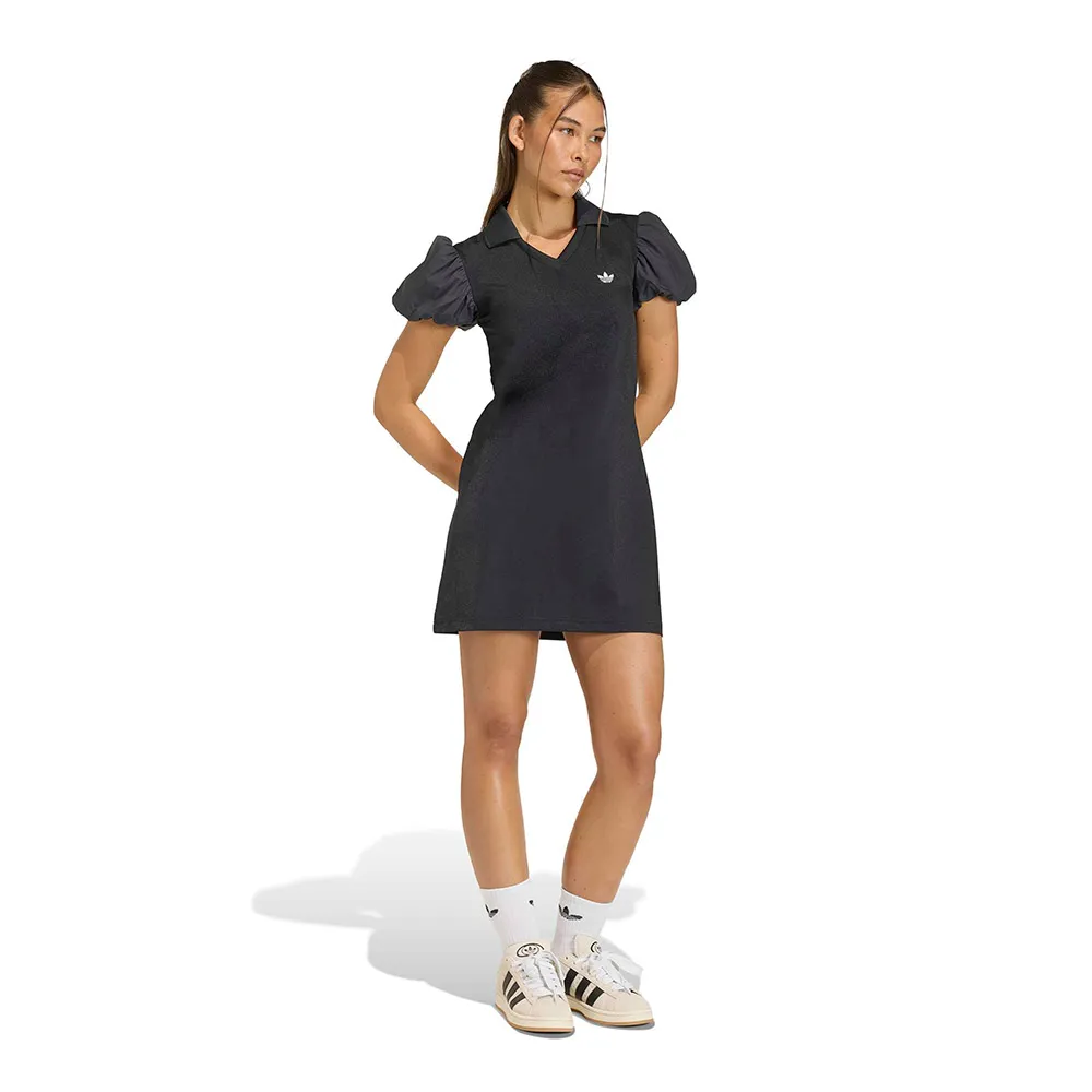 Платье adidas Originals с рукавами-баллонами, короткое платье с коротким рукавом, черный — фото 4