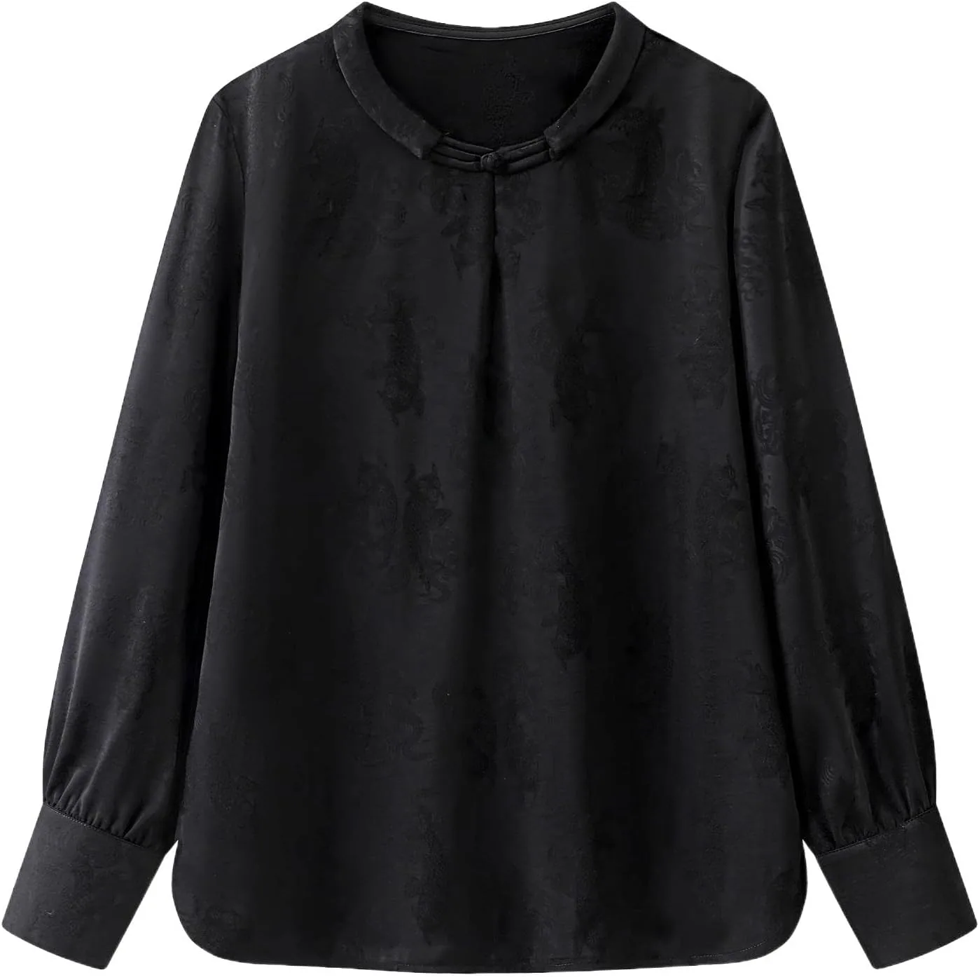 

Женская зимняя блузка с длинными рукавами, утепленная, из сатина с вышивкой Aoleaky