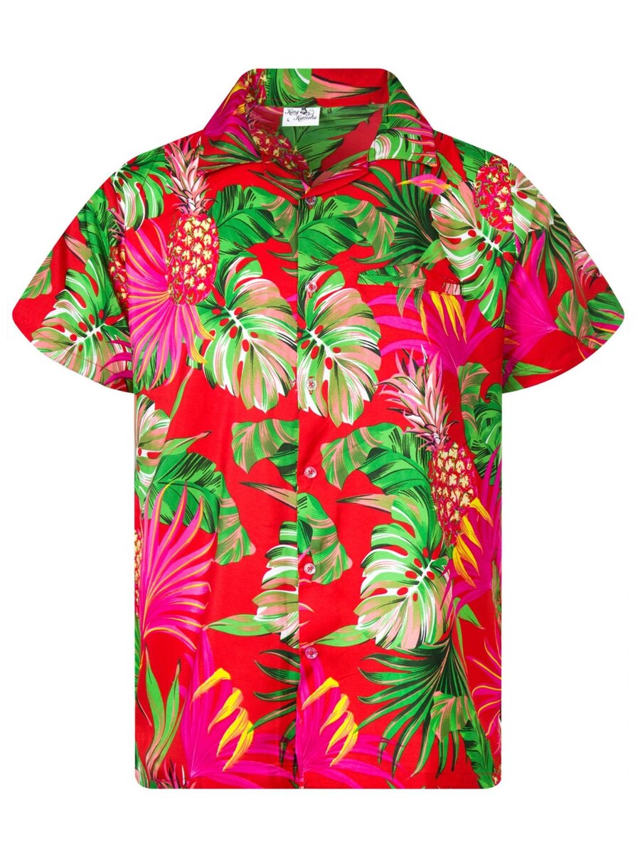 

Рубашка King Kameha Pineapple Leaves, красный