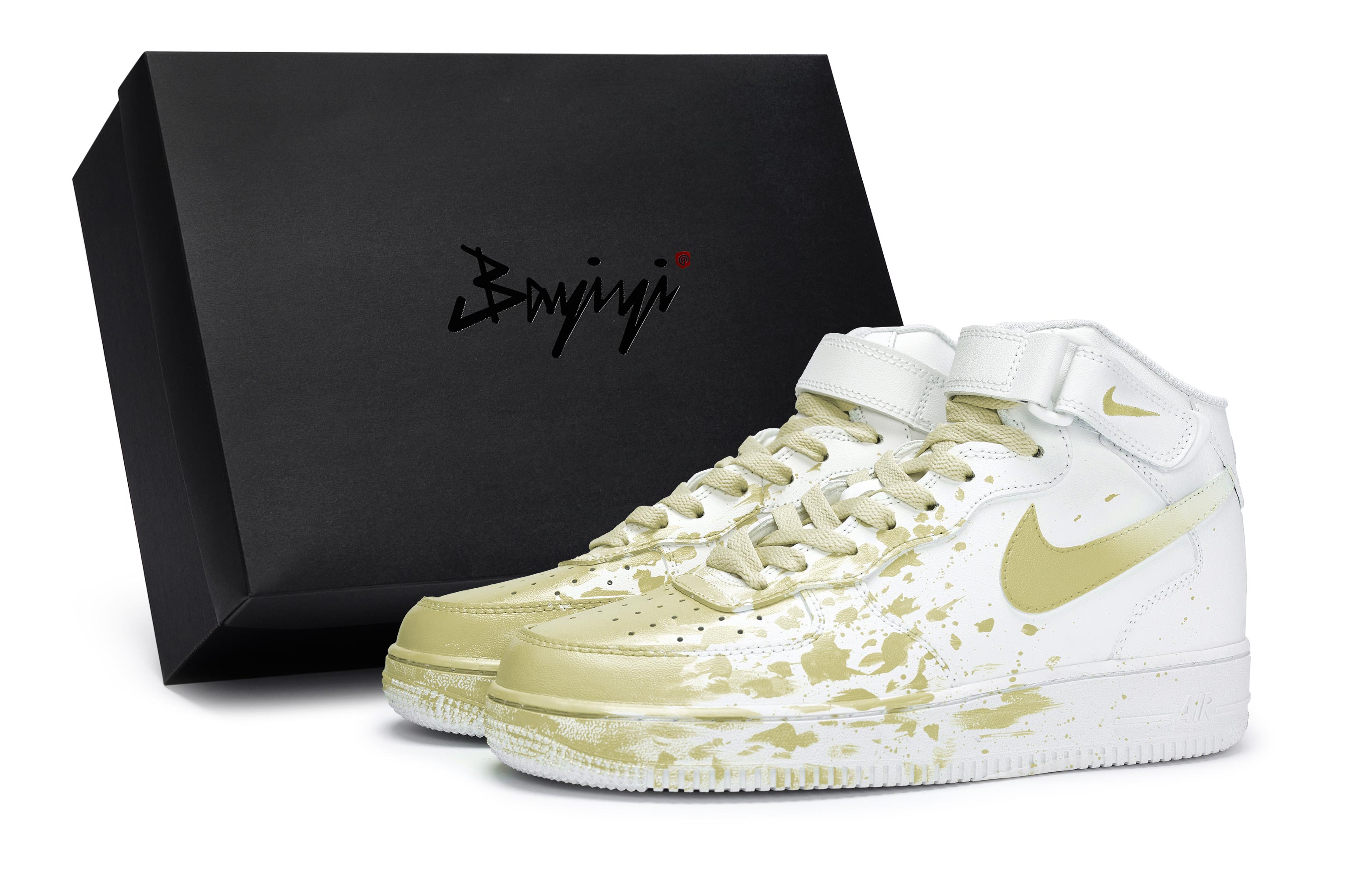 

Nike Кроссовки Air Force 1 Coverage противоскользящие и износостойкие, средней высоты, для скейтбординга, мужские, белые, бежевые