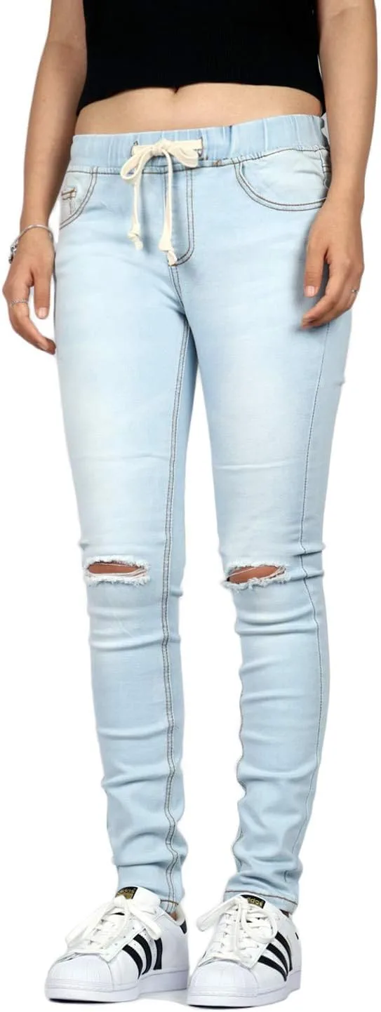 

Женские джинсовые джоггеры Mersenne с разрезом на колене H34