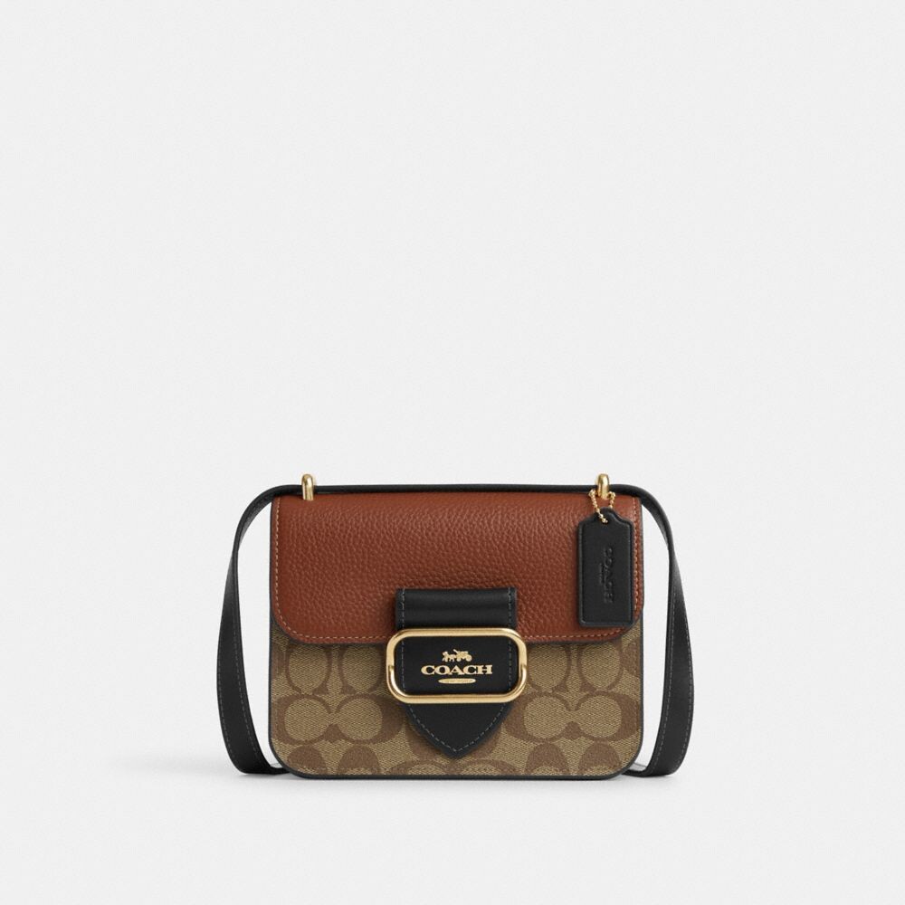 

Сумка кросс-боди COACH Morgan Square Crossbody, цвет Gold/Khaki Multi