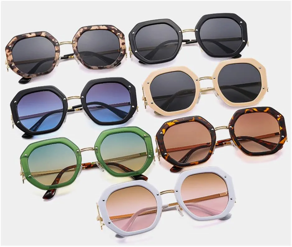 

Большие панк-солнцезащитные очки для женщин, градиентные солнцезащитные очки, женские защитные очки для улицы, защита от УФ-излучения UV400 LANGSER, C6white-brownpink