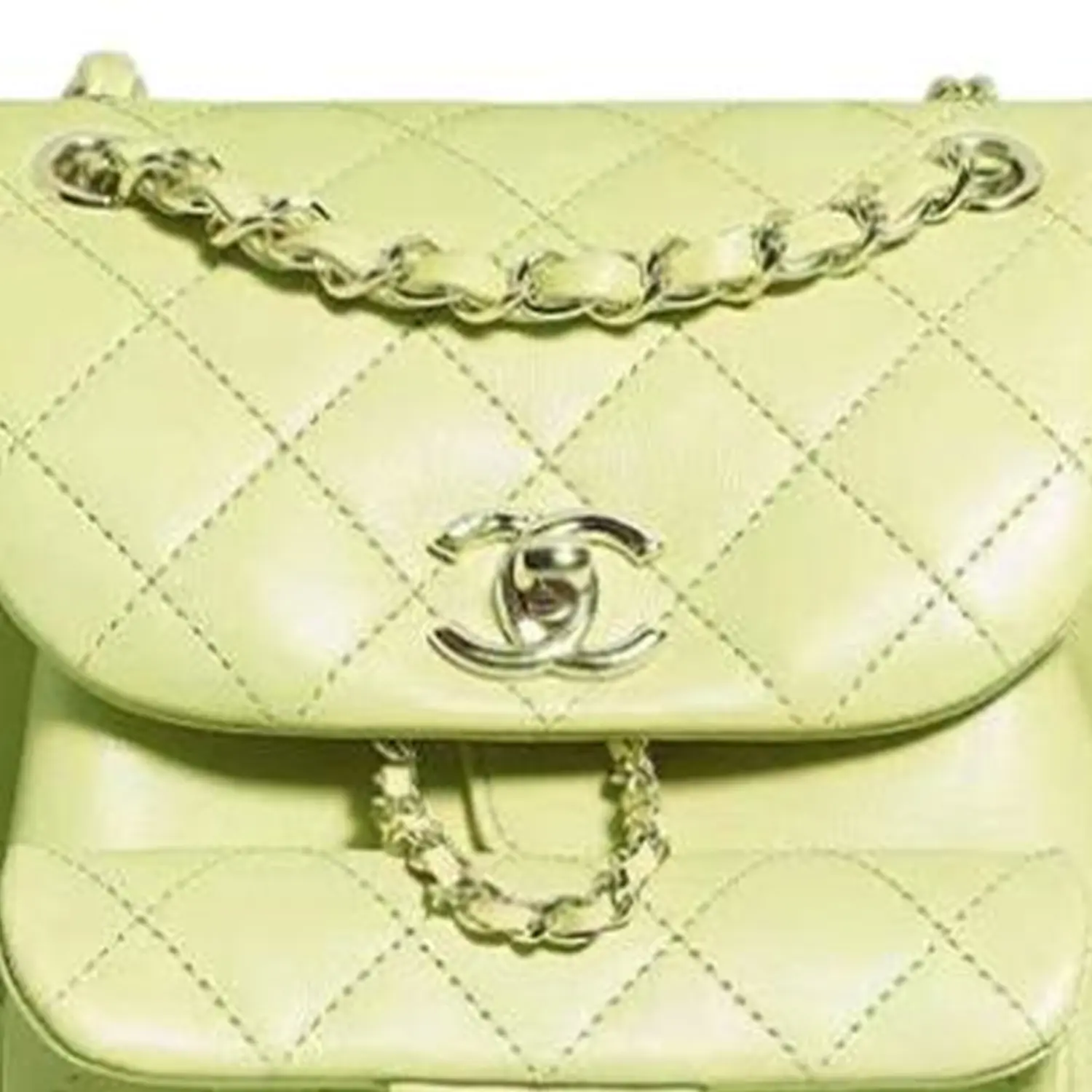 CHANEL Рюкзак Duma Cow Leather Backpack Trumpets женский светло-желтый — фото 3