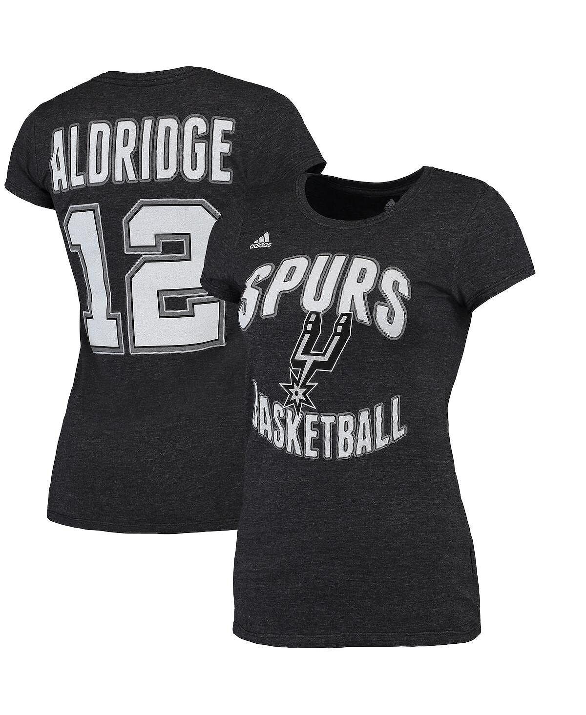 

Черная женская футболка LaMarcus Aldridge San Antonio Spurs с именем и номером adidas, черный