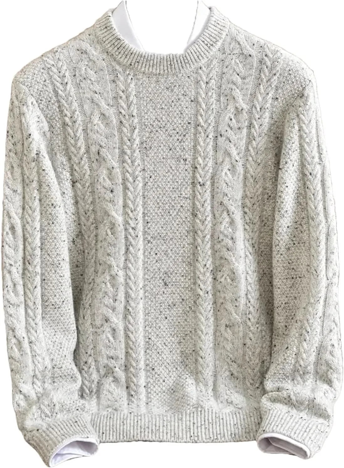 

Vogrtcc зимний кашемировый свитер мужской с круглым вырезом