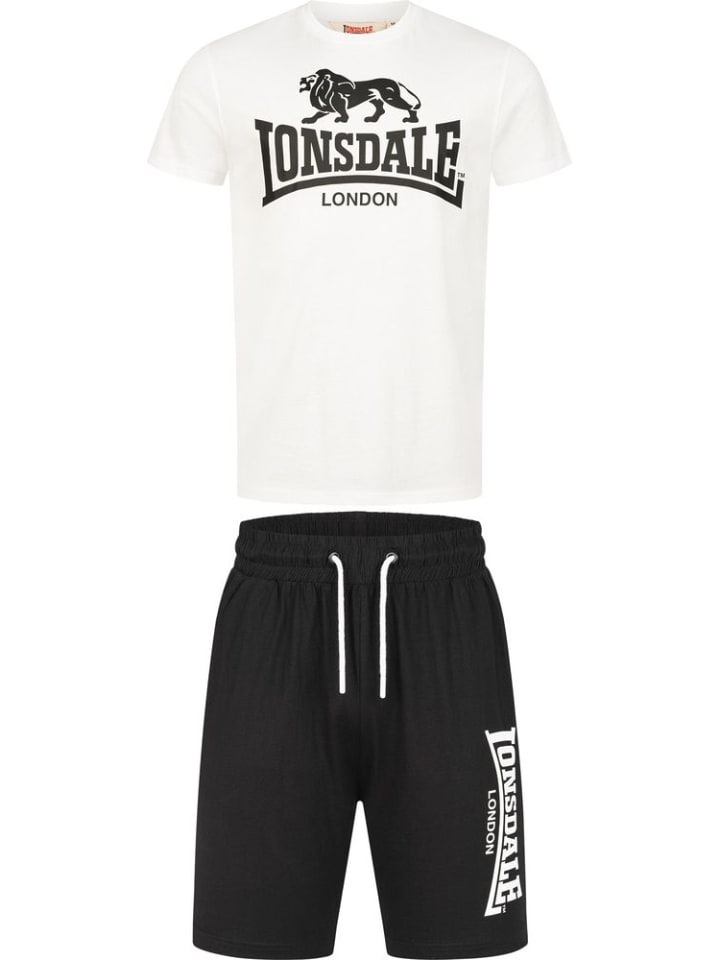 

Lonsdale Спортивный костюм "Комплект Mair: футболка и шорты, стандартный крой" белого цвета, Белый, Lonsdale Спортивный костюм "Комплект Mair: футболка и шорты, стандартный крой" белого цвета