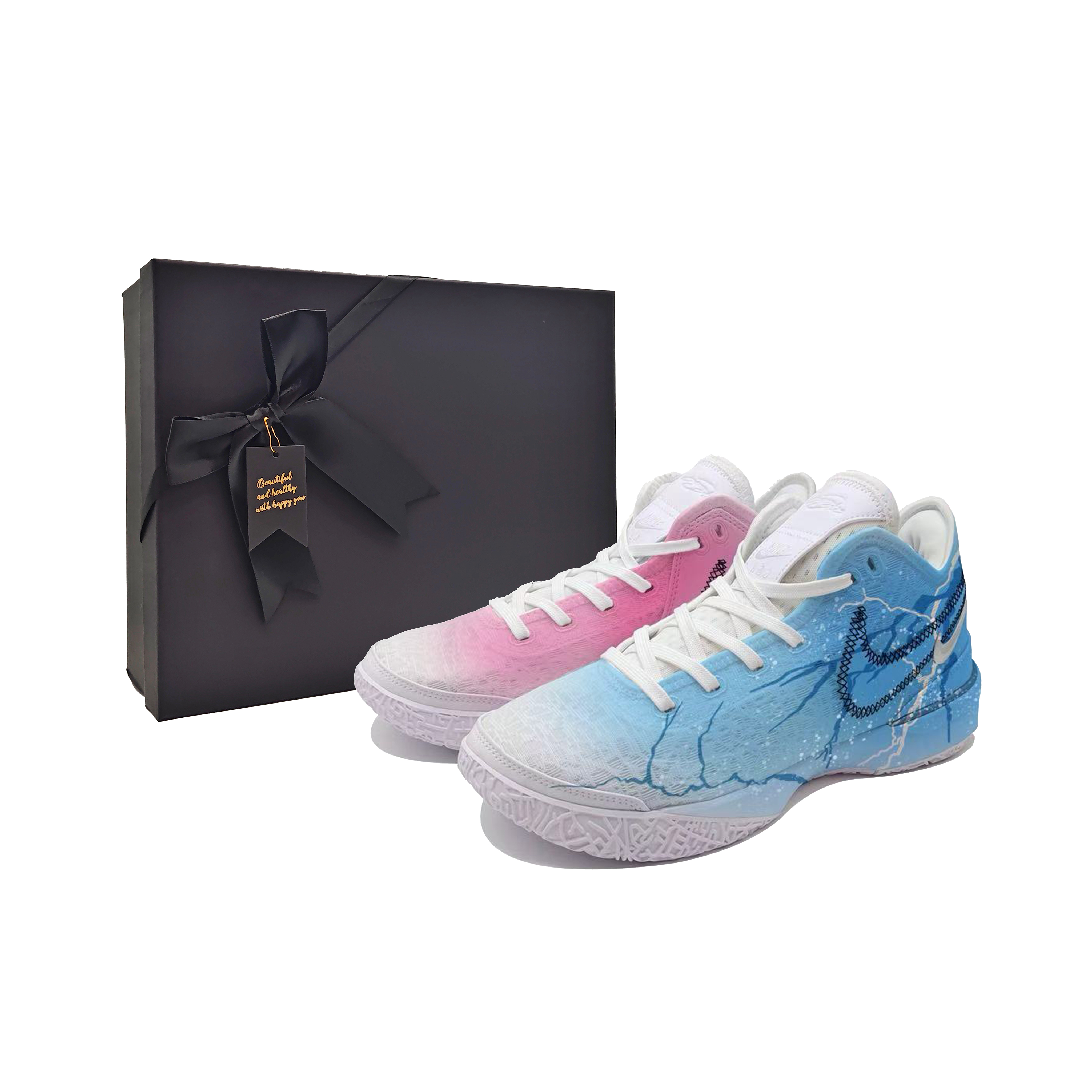 

Nike Баскетбольные кроссовки LeBron NXXT Gen Zoom LeBron NXXT Gen с противоскользящим покрытием, износостойкие, низкие, мужские, сине-розовые