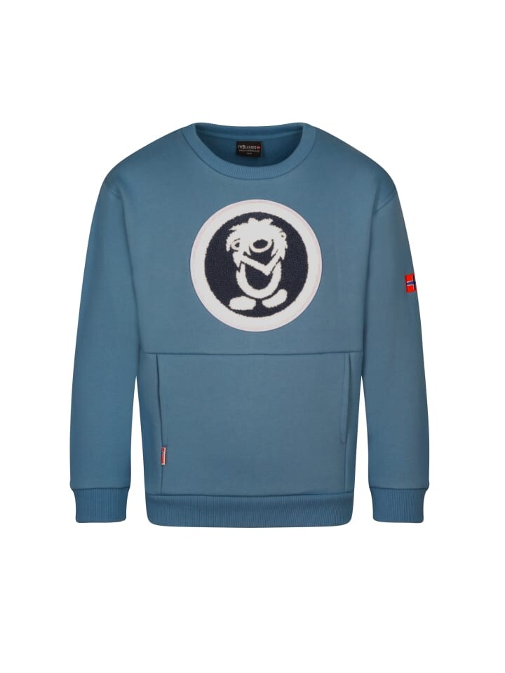 

Пуловер Trollkids Trolltunga, цвет steel blue