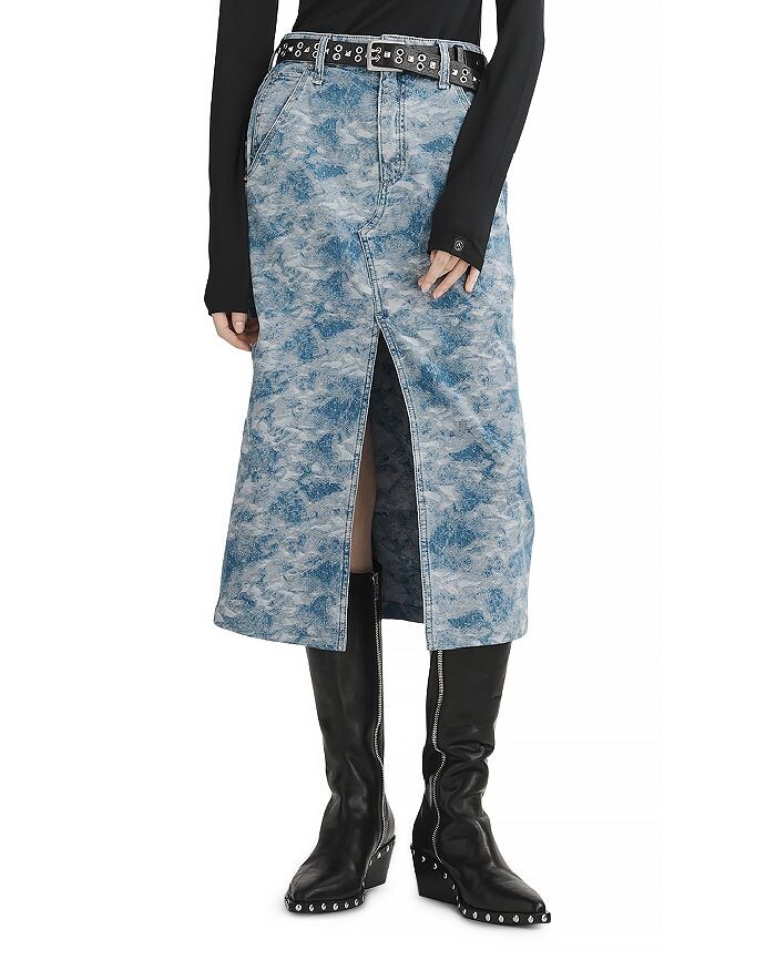 

Джинсовая юбка миди Sid rag &bone rag & bone, синий