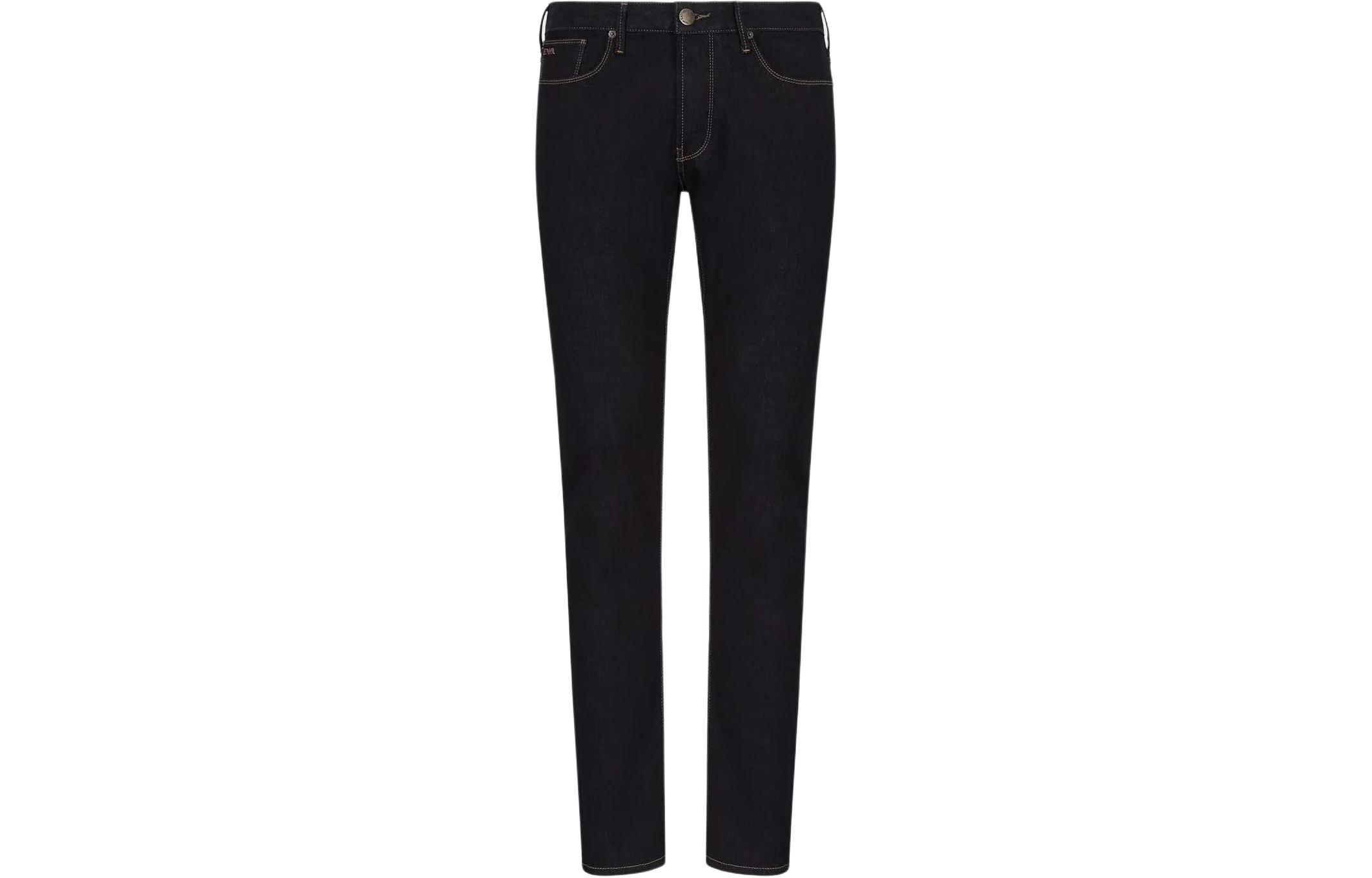 Logo Plaque Skinny Jeans EMPORIO ARMANI, синий — фото 3