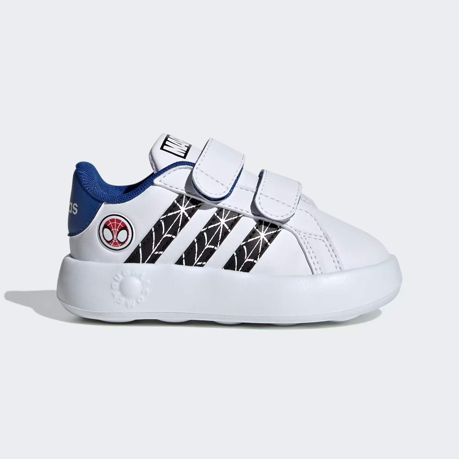 

Кроссовки-лодочки Marvel's Spider-Man Grand для детей Adidas, цвет Cloud White/Core Black/Royal Blue