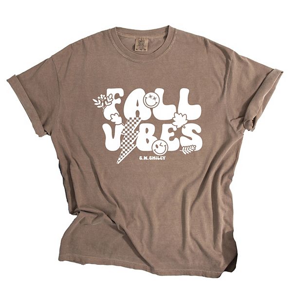 

SWSmiley fall vibes lightning - футболка с принтом для женщин, окрашенная в стиле garment dyed Simply Sage Market, Espresso, Зеленый, SWSmiley fall vibes lightning - футболка с принтом для женщин, окрашенная в стиле garment dyed Simply Sage Market, Espres