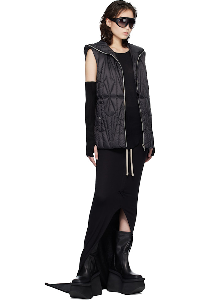 Регулируемая макси-юбка Moncler + Rick Owens, черный — фото 4