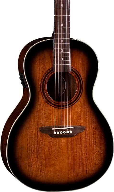 

Акустическая гитара Luna Art Vintage Parlor Solid Top Acoustic-Electric Guitar, Vintage Brownburst