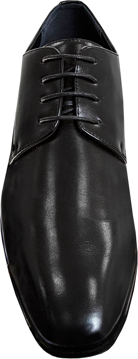 Мужские элегантные черные кожаные формальные туфли Perry Ellis, классические туфли оксфорд и дерби для взрослых, черный — фото 2