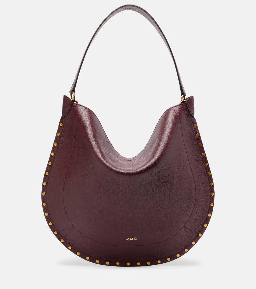 

Кожаная наплечная сумка Oskan Medium Isabel Marant, Burgundy