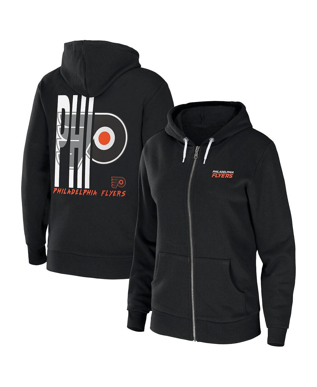 

Женская черная толстовка из губчатого флиса с молнией во всю длину Philadelphia Flyers WEAR by Erin Andrews, черный