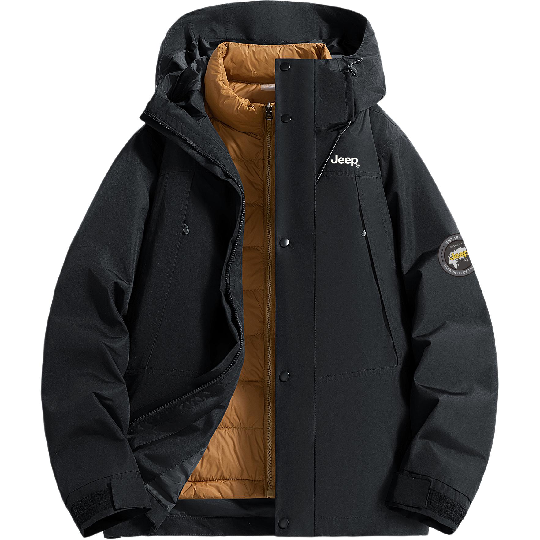 

Ветровка Leisure Collection Unisex Jeep, черный[3-in-1 down liners, cold-resistant thermal]