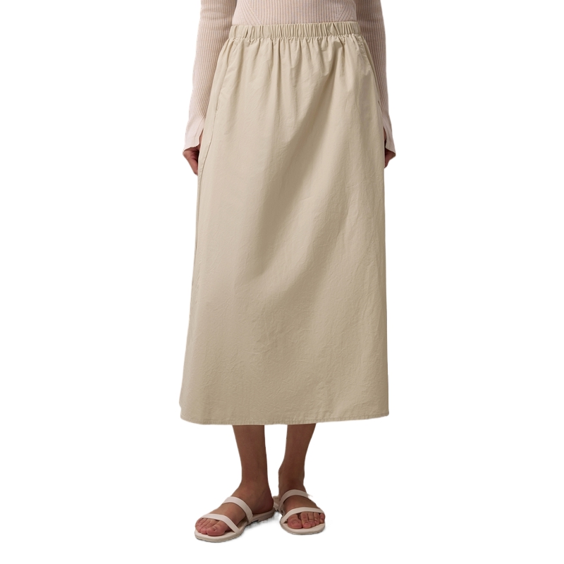 Calvin Klein SS25 повседневная длинная юбка Women's PF0 Khaki — фото 4