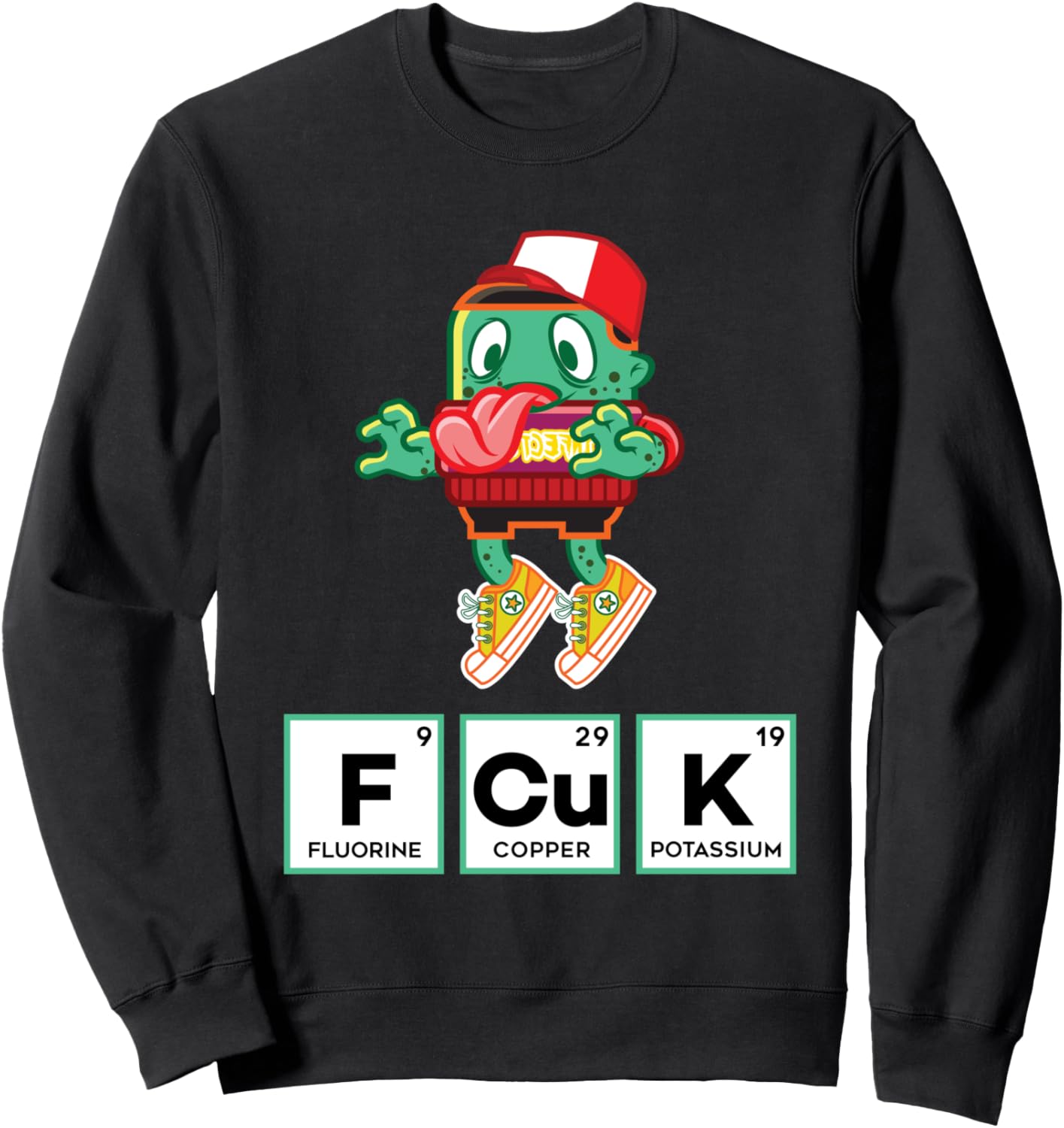 

Толстовка с изображением зомби и периодической таблицы химических элементов FCUK The Simple, черный