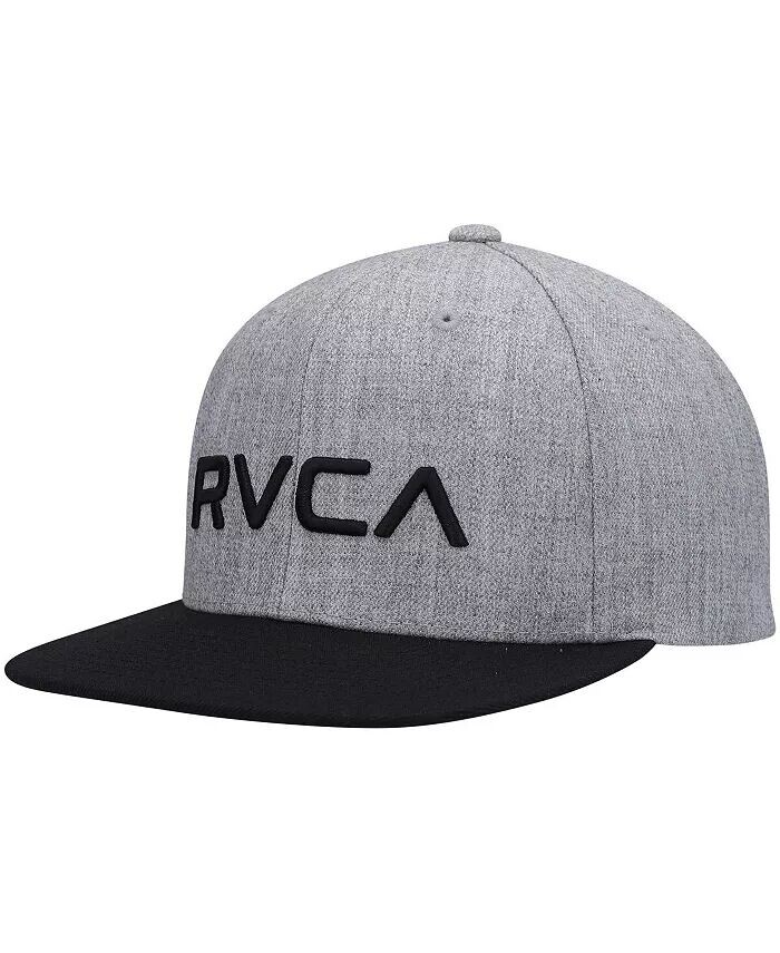 

Серая и черная шляпа Snapback из твила с логотипом для больших мальчиков и девочек Rvca