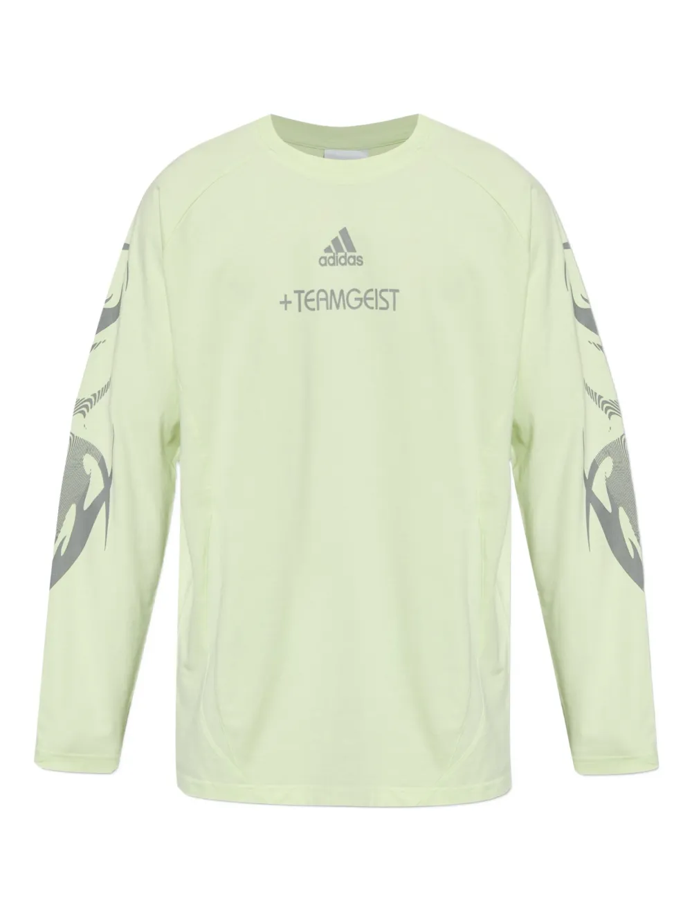 

Футболка с длинными рукавами и логотипом Adidas, зеленый