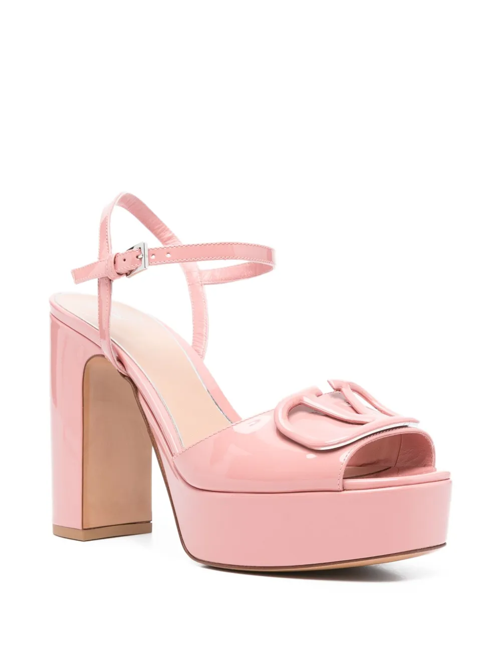 Босоножки с логотипом VLogo Signature VALENTINO GARAVANI, розовый — фото 2