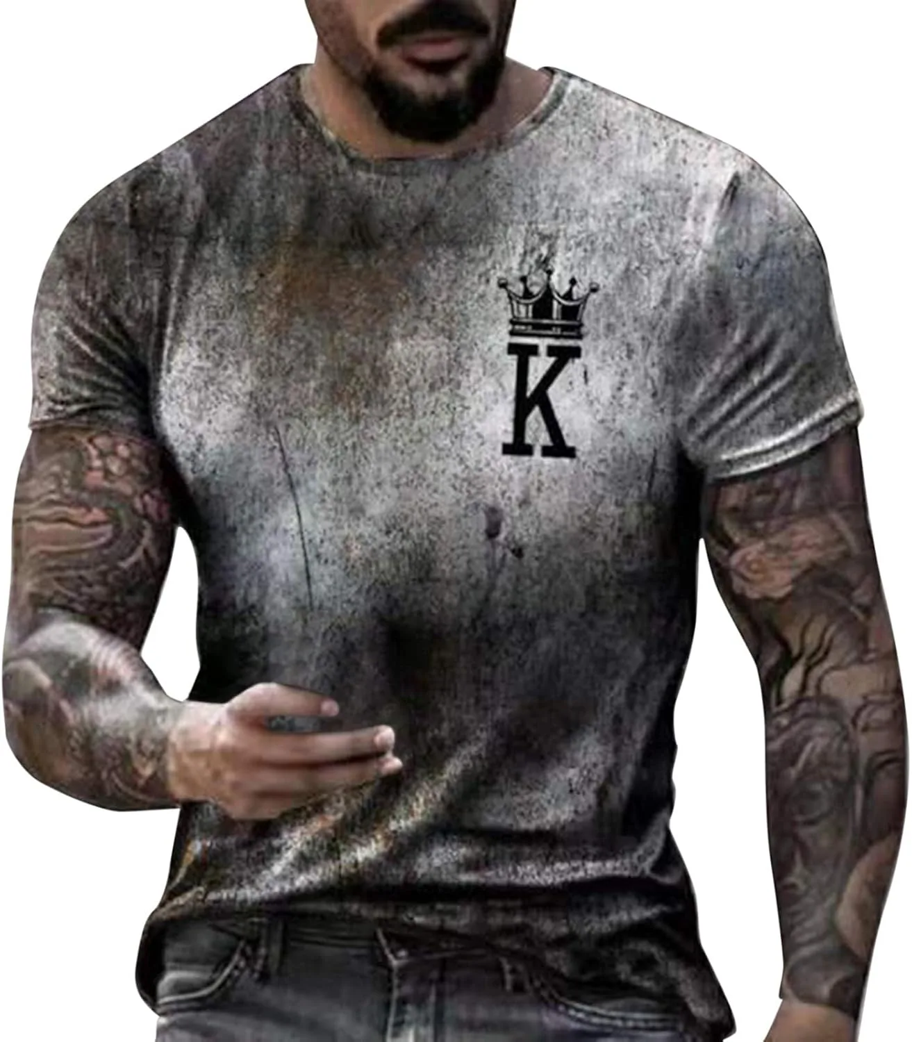 Мужская футболка Cotton с технологией Moisture Wicking, Cool Dry, короткий рукав