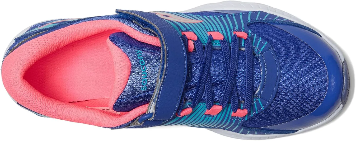 Кроссовки Saucony Unisex-Child Velocer a/C (маленький/большой ребенок), синий/розовый — фото 4
