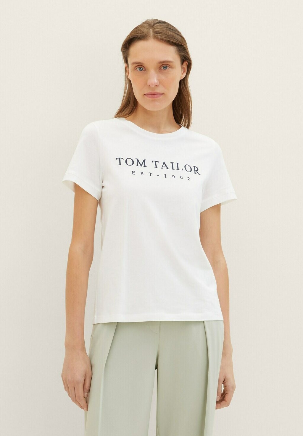 

Футболка с принтом TOM TAILOR, цвет whisper white