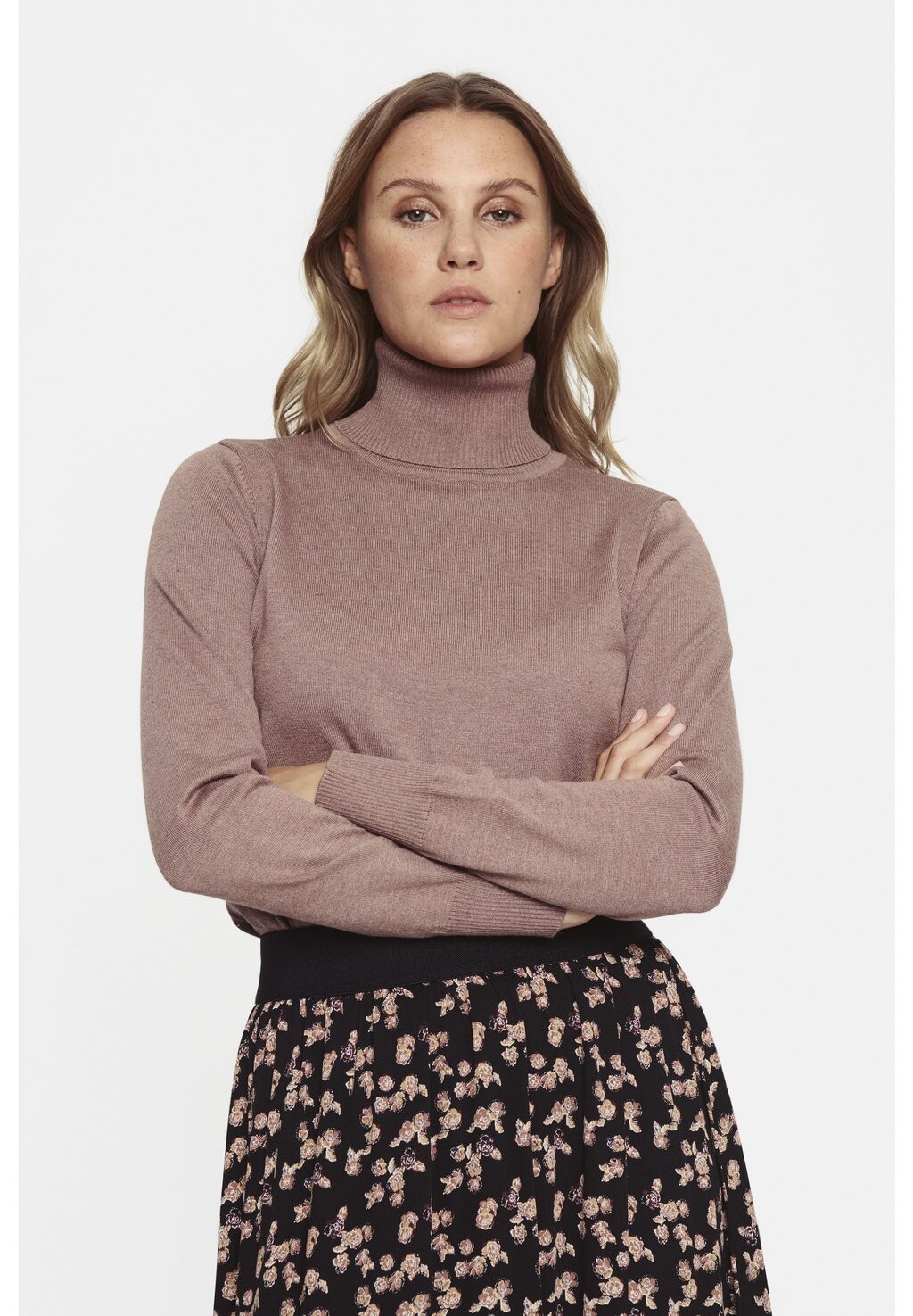 

Трикотаж Saint Tropez J2046 MILA ROLLNECK, цвет antler melange