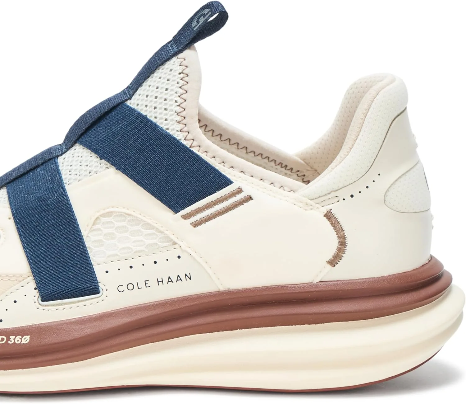 Мужские беговые кроссовки Cole Haan Original Grand Quadstar Monk Strap, слоновая кость — фото 4