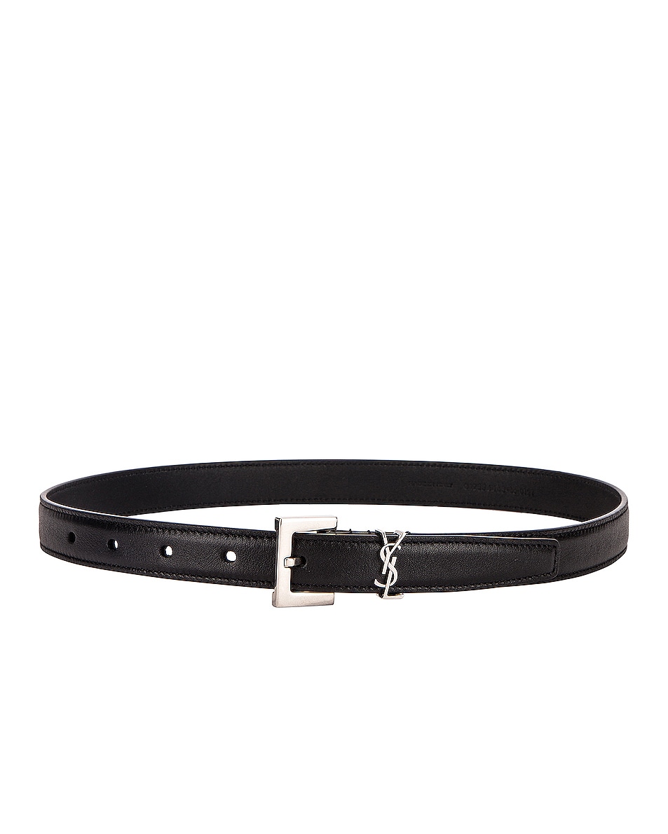 

Ремень с монограммой Saint Laurent, цвет Noir