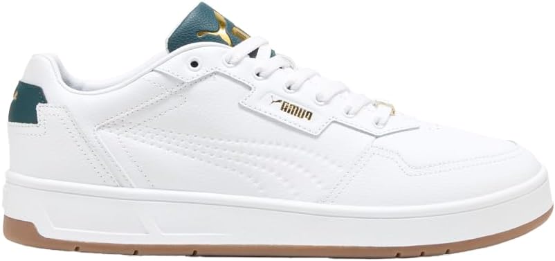 

Мужские кроссовки PUMA Court Classic Lux с шнуровкой для повседневной носки - белые