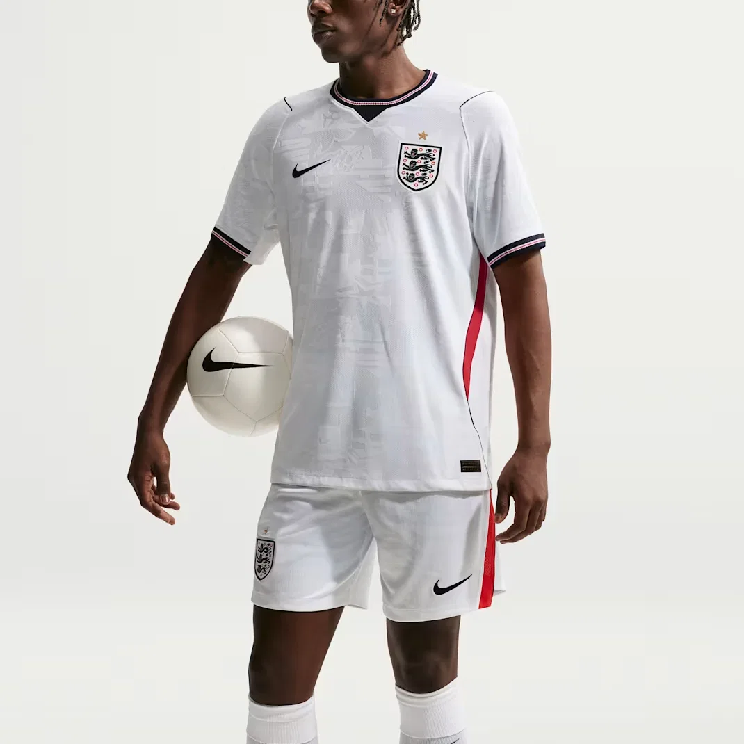Футболка Англия 2026 Match Home мужская Aero-FIT Soccer Authentic Jersey Nike, White/Speed Red/Obsidian Black/Obsidian Black — фото 4