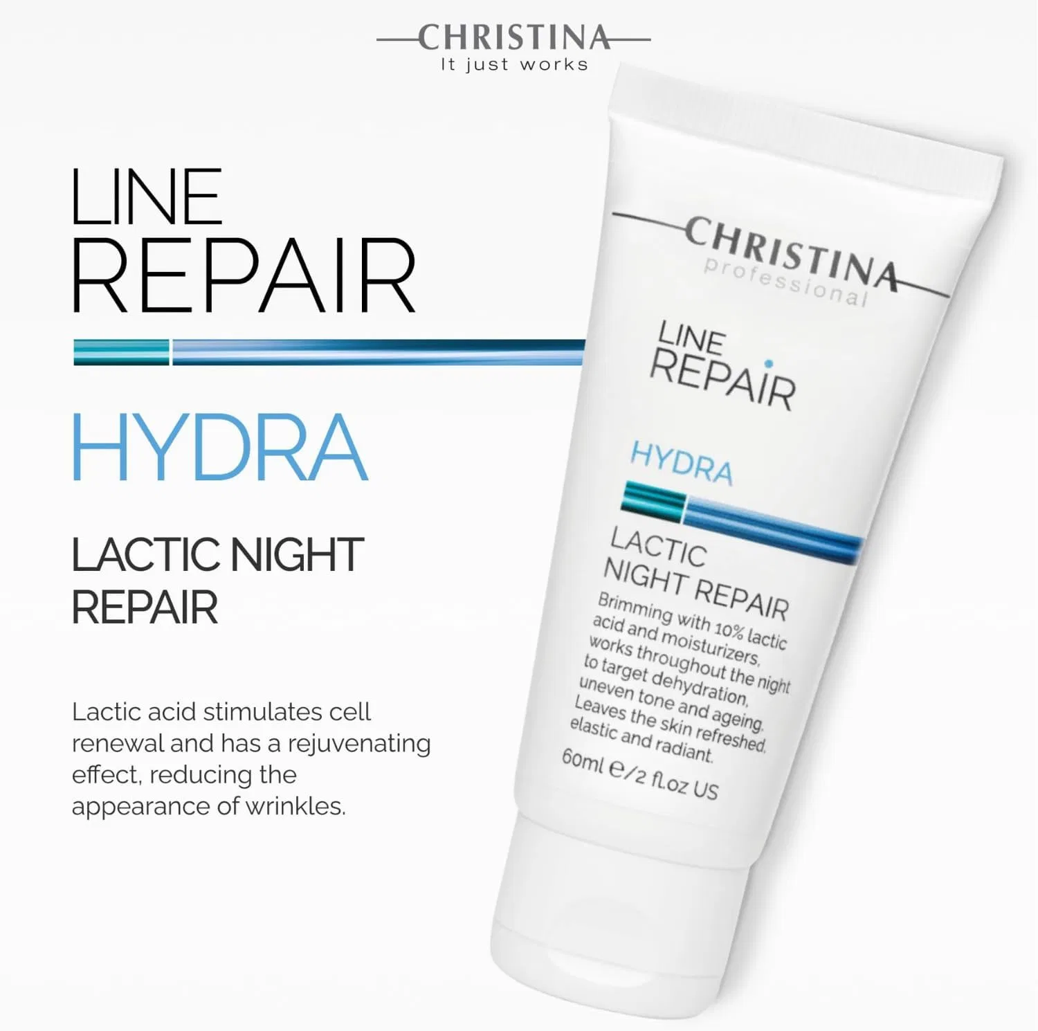 Крем для лица Christina — Дневной Lactic Night Repair увлажняющий, 60 мл — фото 3