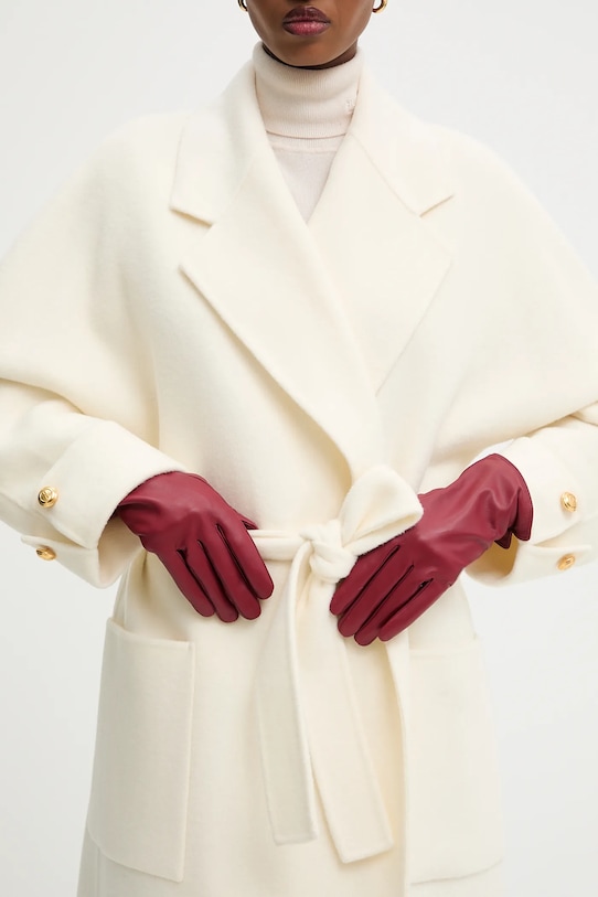 

Кожаные перчатки Answear.Lab, бордовый