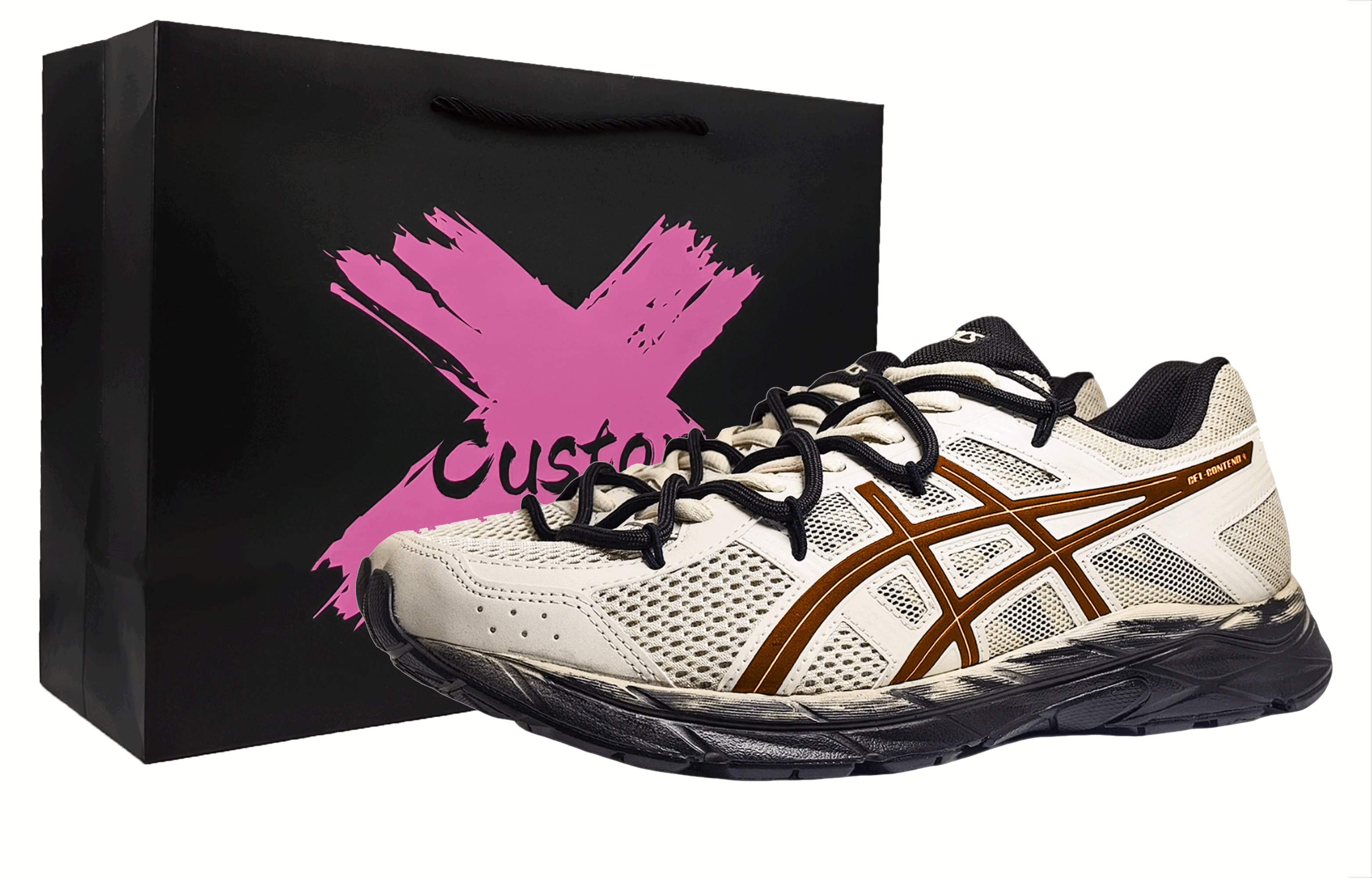 

ASICS Gel Contend 4 Cushioning, Wear Resistant Low top Casual Running Shoes Men's Gray Brown