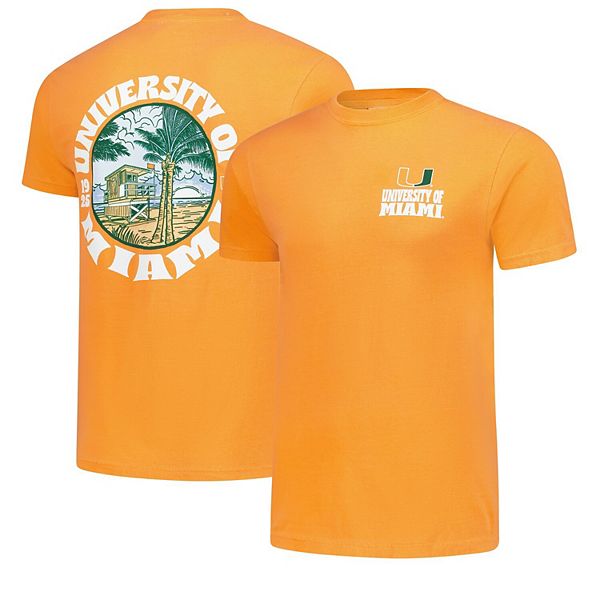 

Мужская футболка comfort colors miami hurricanes с принтом в оранжевом цвете Image One