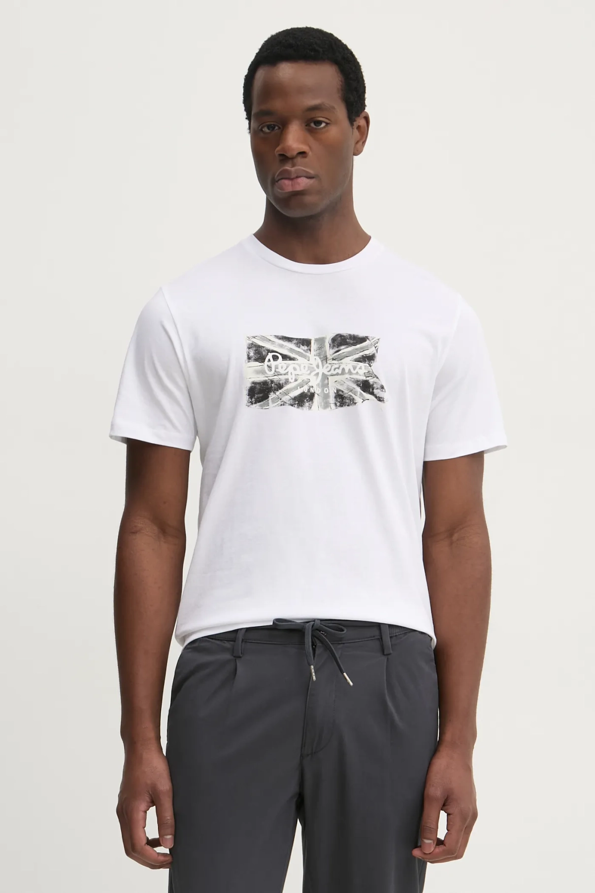 

Хлопковая футболка FLAG BW Pepe Jeans, белый