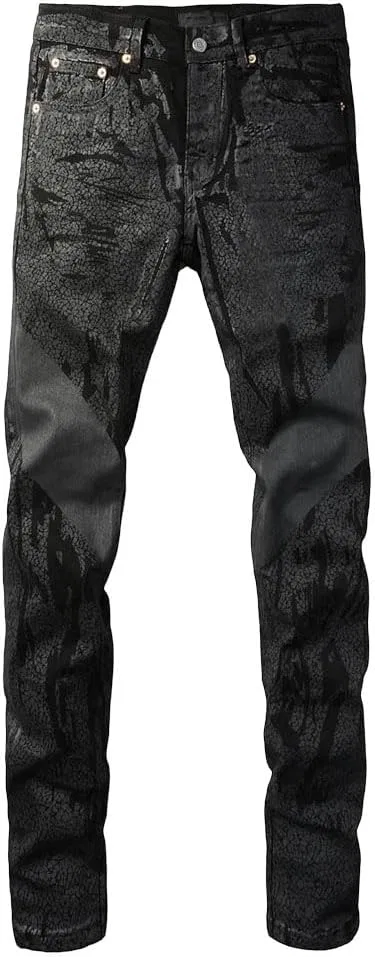 Джинсы скинни, рваные, Men's, 9026