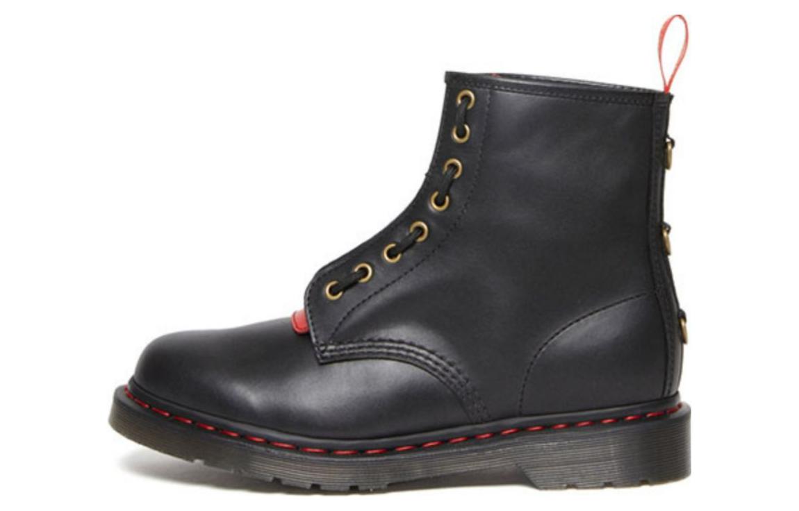 Dr.Martens Кожаные ботинки Dr. Martens 1460 Year Of The Rabbit на шнуровке, цвет «черно-красный»